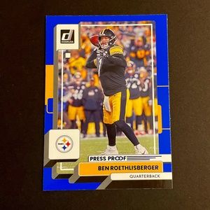 Ben Roethlisberger: Pittsburgh Steelers, Quarterback 2022 Donruss Press Proof